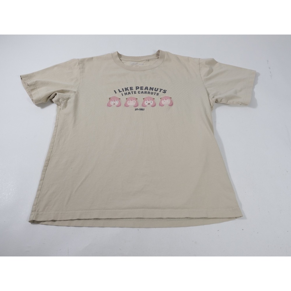Uniqlo T-Shirt Unisex Large Beige Spy x Family Anya Forger Graphic Tee Peanuts
